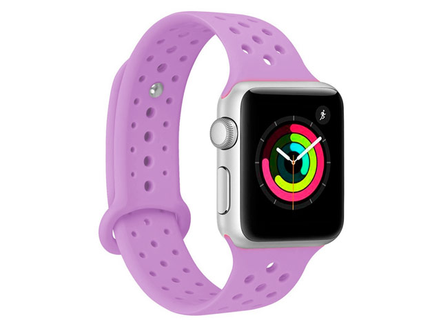 Ремешок для часов Synapse Sport Dotted Band для Apple Watch (42 мм, сиреневый, силиконовый)
