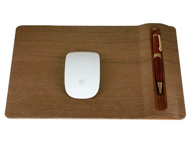 Коврик для мыши Samdi Walnut Mouse Pad универсальный (коричневый, деревянный)