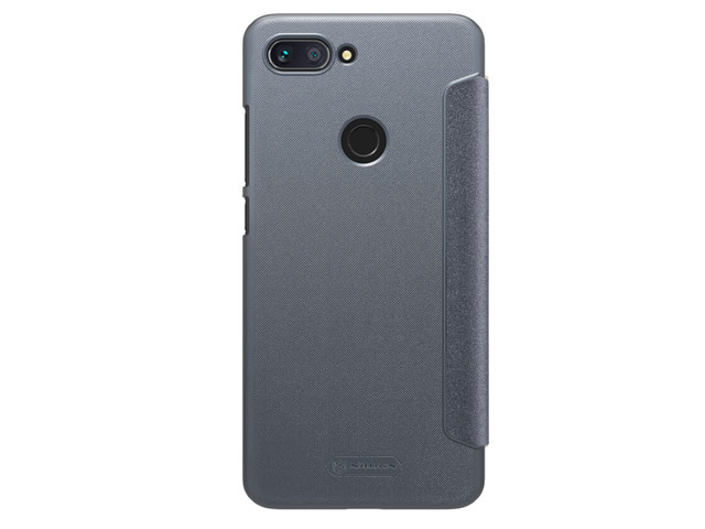 Чехол Nillkin Sparkle Leather Case для Xiaomi Mi 8 lite (темно-серый, винилискожа)