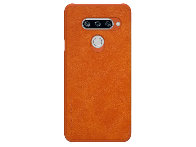Чехол Nillkin Qin leather case для LG V40 ThinQ (коричневый, кожаный)