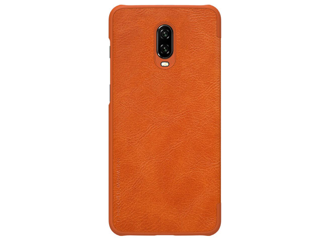 Чехол Nillkin Qin leather case для OnePlus 6T (коричневый, кожаный)