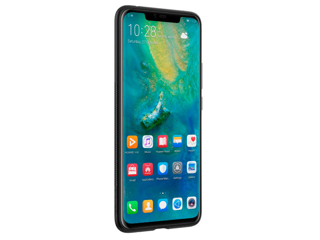 Чехол Nillkin Synthetic fiber для Huawei Mate 20 pro (черный, карбон)