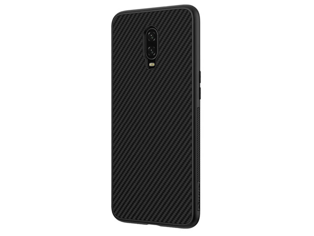 Чехол Nillkin Synthetic fiber для OnePlus 6T (черный, карбон)