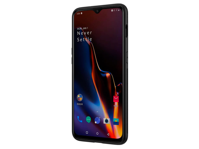 Чехол Nillkin Synthetic fiber для OnePlus 6T (черный, карбон)