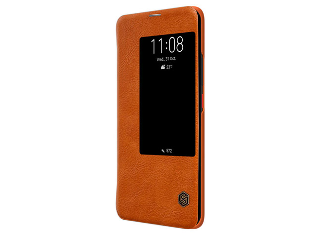 Чехол Nillkin Qin leather case для Huawei Mate 20 pro (коричневый, кожаный)
