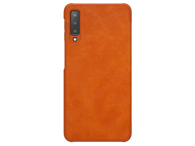 Чехол Nillkin Qin leather case для Samsung Galaxy A7 2018 (коричневый, кожаный)
