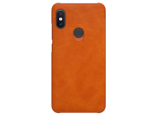 Чехол Nillkin Qin leather case для Xiaomi Redmi Note 6 (коричневый, кожаный)