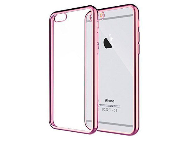 Чехол Yotrix GlitterSoft для Apple iPhone 6/6S (розово-золотистый, гелевый)