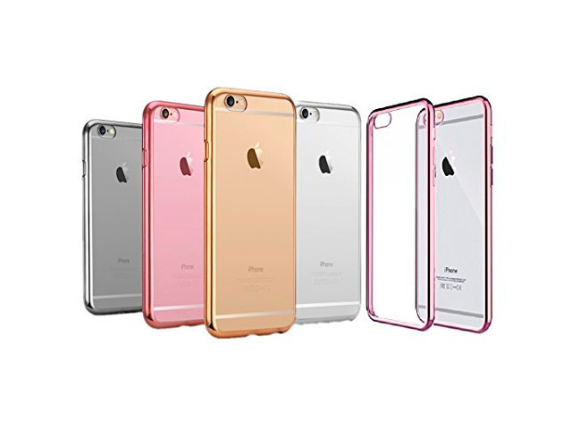 Чехол Yotrix GlitterSoft для Apple iPhone 6/6S (розово-золотистый, гелевый)