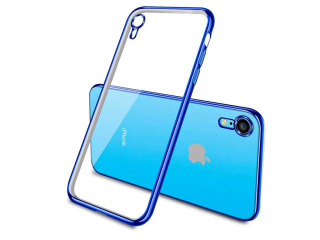 Чехол Yotrix GlitterSoft для Apple iPhone XR (синий, гелевый)