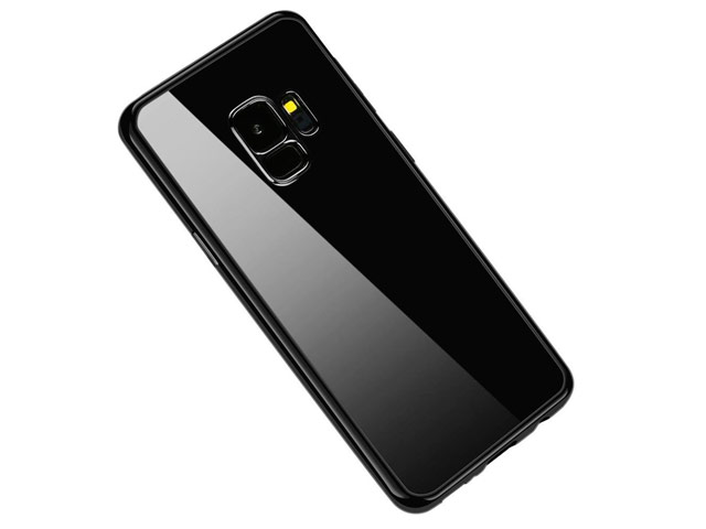 Чехол Yotrix GlitterSoft для Samsung Galaxy S9 (черный, гелевый)
