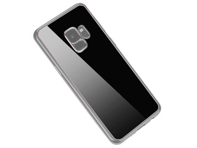 Чехол Yotrix GlitterSoft для Samsung Galaxy S9 (серебристый, гелевый)