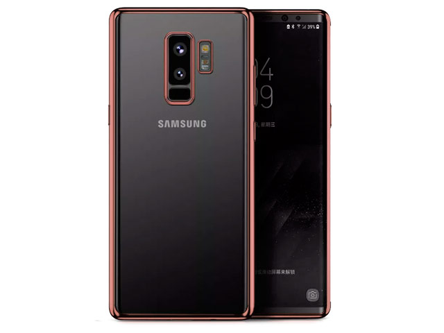 Чехол Yotrix GlitterSoft для Samsung Galaxy S9 plus (розово-золотистый, гелевый)