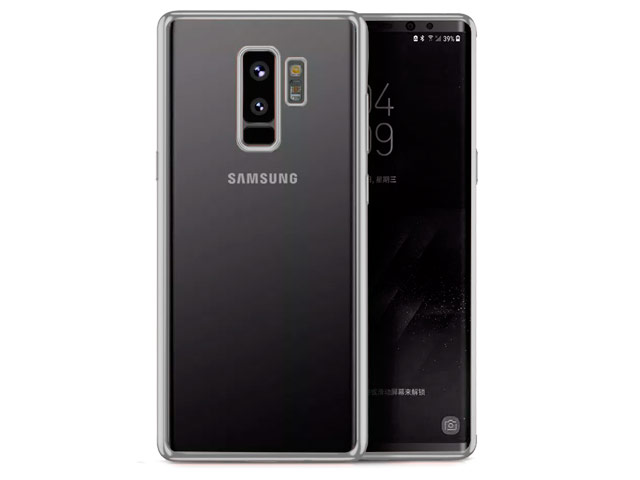 Чехол Yotrix GlitterSoft для Samsung Galaxy S9 plus (серебристый, гелевый)