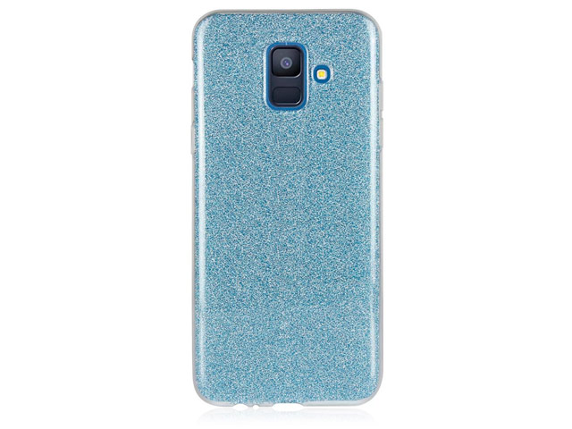 Чехол Yotrix BrightCase для Samsung Galaxy A8 plus 2018 (голубой, гелевый)