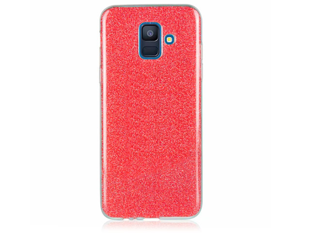 Чехол Yotrix BrightCase для Samsung Galaxy A8 plus 2018 (красный, гелевый)