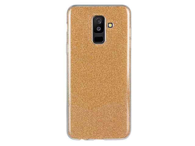 Чехол Yotrix BrightCase для Samsung Galaxy A6 plus 2018 (золотистый, гелевый)