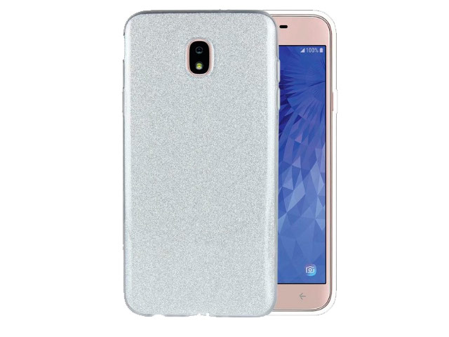 Чехол Yotrix BrightCase для Samsung Galaxy J4 (серебристый, гелевый)