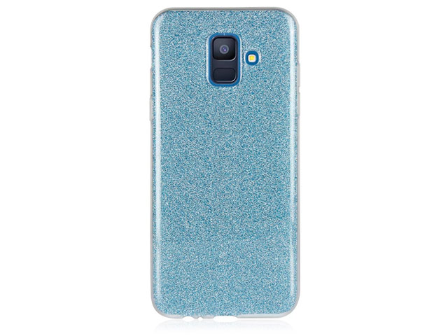 Чехол Yotrix BrightCase для Samsung Galaxy J6 (голубой, гелевый)