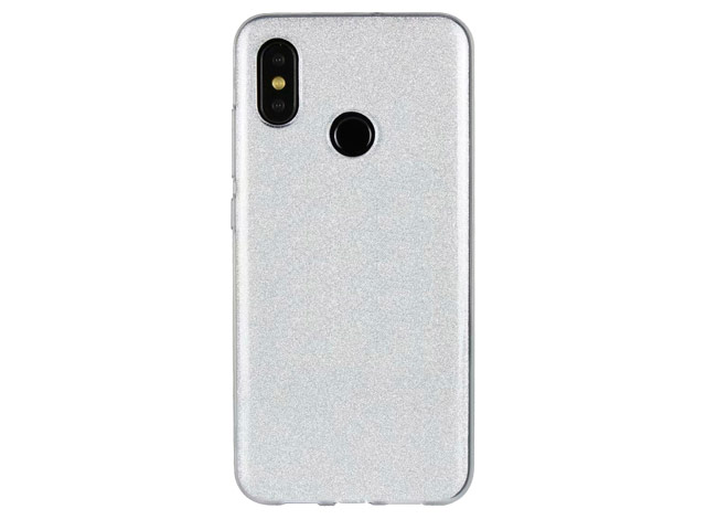 Чехол Yotrix BrightCase для Xiaomi Redmi 6 pro (серебристый, гелевый)