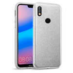 Чехол Yotrix BrightCase для Huawei P20 lite (серебристый, гелевый)