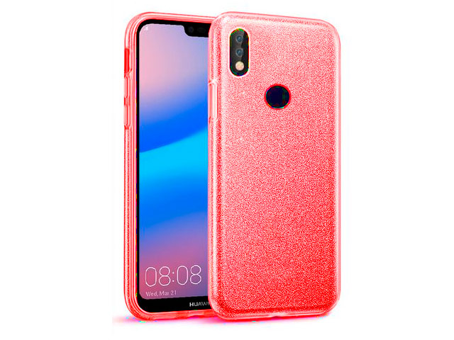 Чехол Yotrix BrightCase для Huawei P20 lite (красный, гелевый)