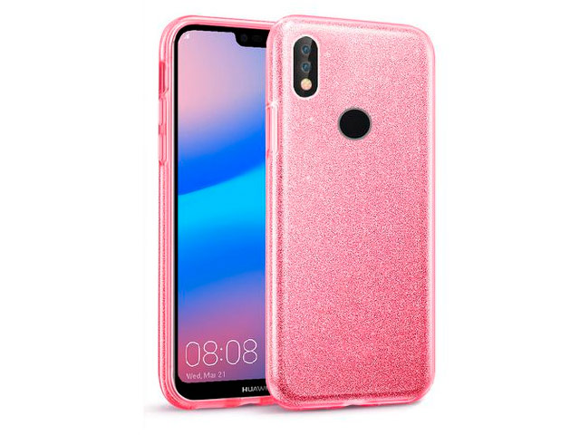 Чехол Yotrix BrightCase для Huawei P20 lite (розовый, гелевый)