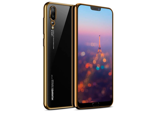 Чехол Yotrix GlitterSoft для Huawei P20 pro (золотистый, гелевый)