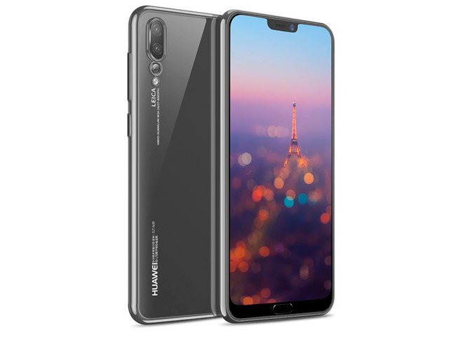 Чехол Yotrix GlitterSoft для Huawei P20 pro (серебристый, гелевый)