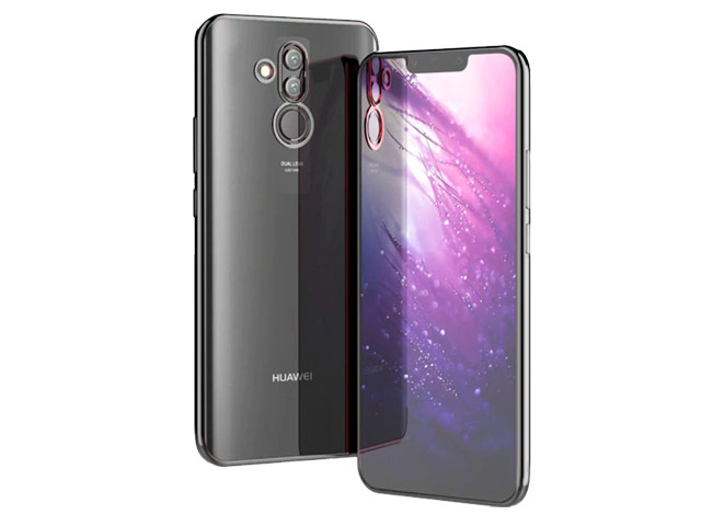 Чехол Yotrix GlitterSoft для Huawei Mate 20 lite (черный, гелевый)