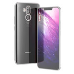 Чехол Yotrix GlitterSoft для Huawei Mate 20 lite (серебристый, гелевый)