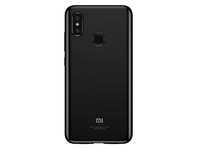 Чехол Yotrix GlitterSoft для Xiaomi Mi 8 (черный, гелевый)