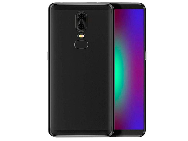 Чехол Yotrix GlitterSoft для OnePlus 6 (черный, гелевый)