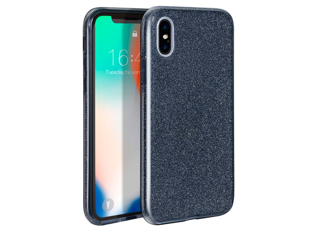 Чехол Yotrix BrightCase для Apple iPhone XS (черный, гелевый)