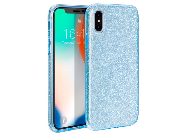 Чехол Yotrix BrightCase для Apple iPhone XS (голубой, гелевый)