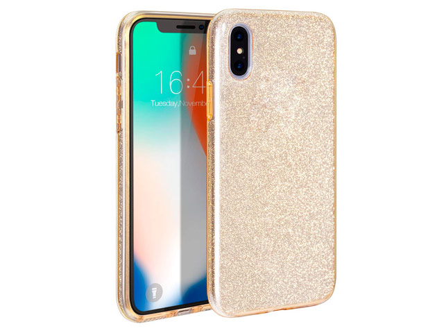 Чехол Yotrix BrightCase для Apple iPhone XS (золотистый, гелевый)