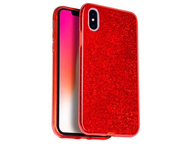 Чехол Yotrix BrightCase для Apple iPhone XS (красный, гелевый)