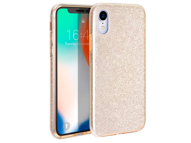 Чехол Yotrix BrightCase для Apple iPhone XR (золотистый, гелевый)