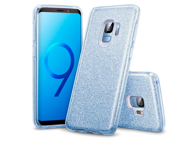 Чехол Yotrix BrightCase для Samsung Galaxy S9 (голубой, гелевый)