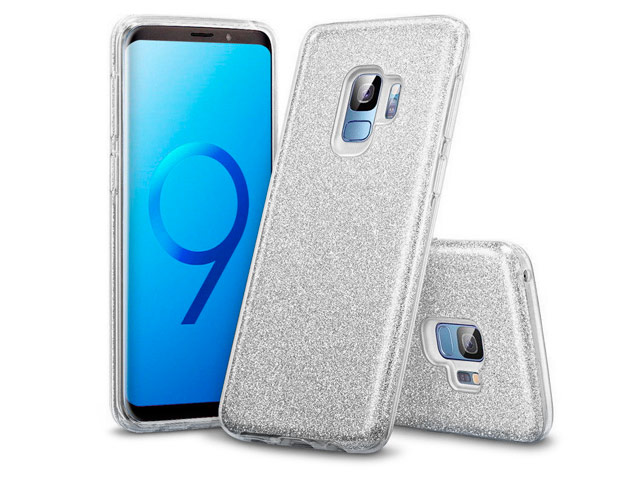 Чехол Yotrix BrightCase для Samsung Galaxy S9 (серебристый, гелевый)