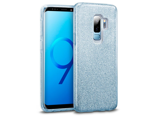 Чехол Yotrix BrightCase для Samsung Galaxy S9 plus (голубой, гелевый)