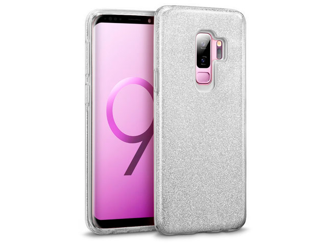 Чехол Yotrix BrightCase для Samsung Galaxy S9 plus (серебристый, гелевый)