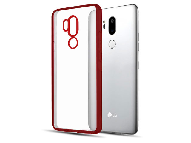 Чехол Yotrix GlitterSoft для LG G7 ThinQ (красный, гелевый)