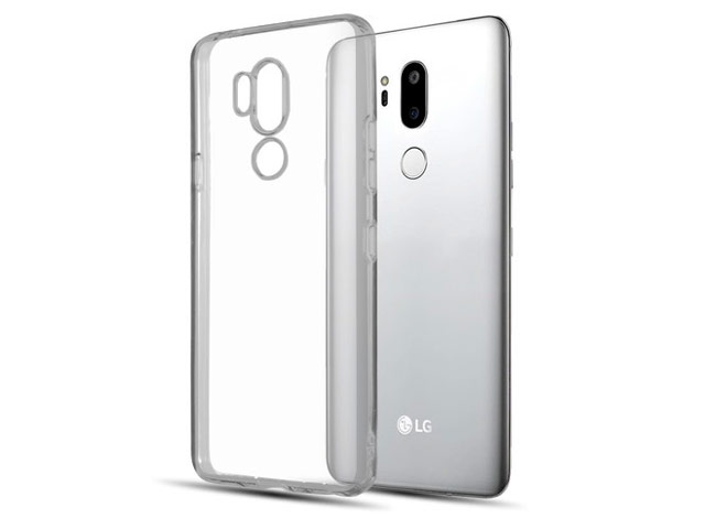 Чехол Yotrix GlitterSoft для LG G7 ThinQ (серебристый, гелевый)