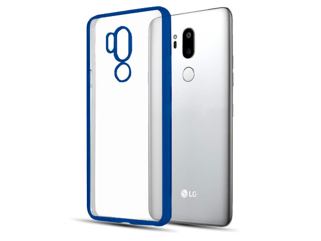 Чехол Yotrix GlitterSoft для LG G7 ThinQ (синий, гелевый)