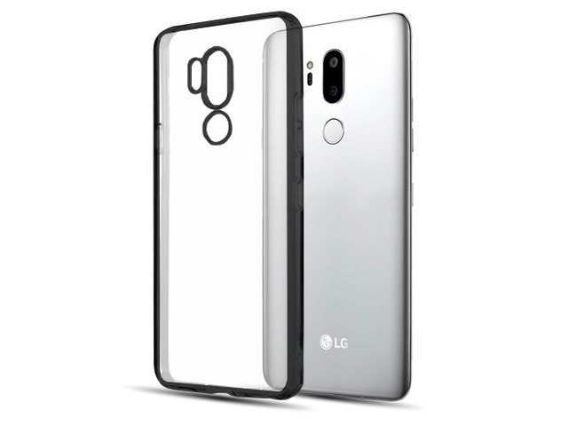 Чехол Yotrix GlitterSoft для LG G7 ThinQ (черный, гелевый)