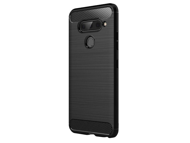 Чехол Yotrix Rugged Armor для LG V40 ThinQ (черный, гелевый)