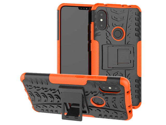 Чехол Yotrix Shockproof case для Xiaomi Redmi Note 6 (оранжевый, пластиковый)