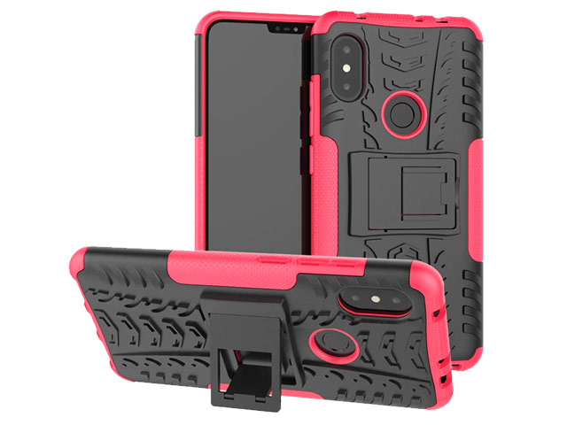 Чехол Yotrix Shockproof case для Xiaomi Redmi Note 6 (розовый, пластиковый)