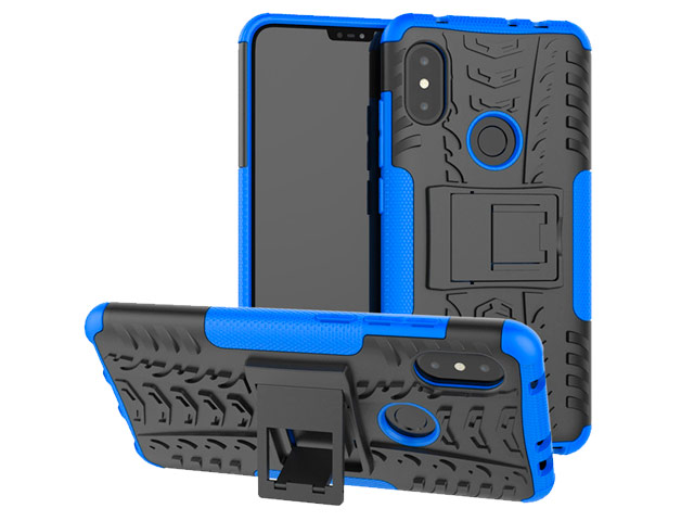 Чехол Yotrix Shockproof case для Xiaomi Redmi Note 6 (синий, пластиковый)